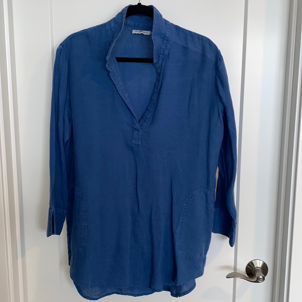 Vineyard Vines 100% Linen Swim Tunic, Size Large